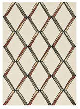 12'X15' Cream Gold Hand Tufted Diamond Pattern Indoor Area Rug