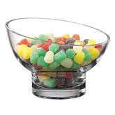 7 Mouth Blown Lead Free Slant Cut Candy Serving Glass Bowl