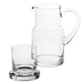 8 Mouth Blown Glass 2 Pc Bedside Or Desktop Carafe Set 24 Oz