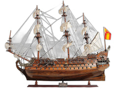 Sailboat Model With Chrome And Brass Fittings