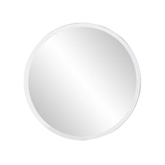 12" X 12" Minimalist Round Mirror With Beveled Edge