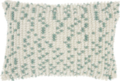 Light Blue Dotted Lumbar Pillow