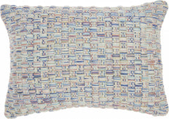 Multicolor Pastels Woven Fabric Lumbar Pillow