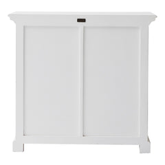 Modern Farmhouse White Medium Accent Cabinet With Baskets