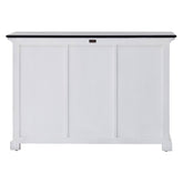 Modern Farmhouse Black And White Large Accent Cabinet