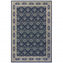12' X 15' Blue And Gray Dhurrie Area Rug