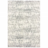 10’X13’ Ivory And Gray Abstract Strokes Area Rug