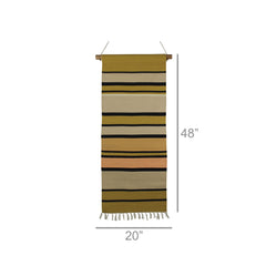 Multicolored Stripe Cotton Wall Hanging