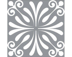 4" X 4" Gray And White Spire Peel And Stick Removable Tiles