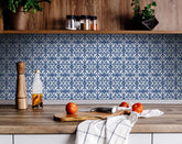 7" X 7" Wedgwood Blue And White Peel And Stick Removable Tiles