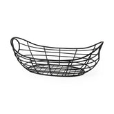 Black Metal Boat Shaped Basket