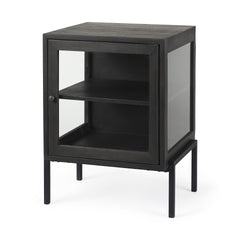 Rustic Black On Black Shadowbox Cabinet