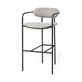 Light Gray Black Framed Bar Stool
