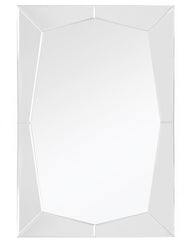 36" Mirrored Rectangle Accent Mirror Wall Mounted With Glass Frame