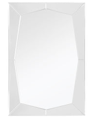36" Mirrored Rectangle Accent Mirror Wall Mounted With Glass Frame