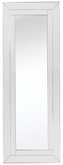 48" Mirrored Rectangle Full Length Hanging Mirror Wall Mounted With Glass Frame