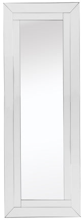 48" Mirrored Rectangle Full Length Hanging Mirror Wall Mounted With Glass Frame