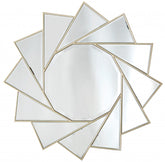 35" Painted Sunburst Accent Mirror Wall Mounted With Metal Frame
