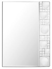 38" Painted Rectangle Accent Mirror Wall Mounted With Glass Frame