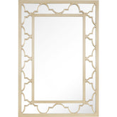 44" Rustic Rectangle Accent Mirror Wall Mounted With Metal Frame