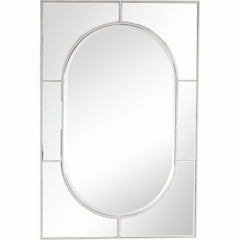 48" Antique Rectangle Accent Mirror Wall Mounted With Metal Frame