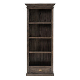 Black Wash Bookcase With One Drawer