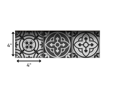 4" X 4" Gray and White Multi Peel and Stick Removable Tiles