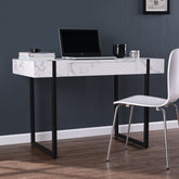 45" White And Black Writing Desk