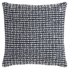 20 X 20 Navy Blue Zippered 100% Cotton Throw Pillow