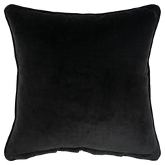 Black Solid Luxurious Modern Throw Pillow