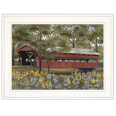 Pottersburg Bridge 1 White Framed Print Wall Art
