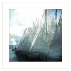 Sailboat Marina I 1 White Framed Print Wall Art