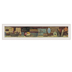Country Bath Shelf 2 White Framed Print Wall Art