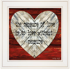 Measure Of Love 1 White Framed Print Wall Art