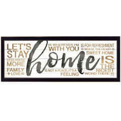 Home 5 Black Framed Print Wall Art