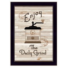 The Daily Grind 3 Black Framed Print Wall Art