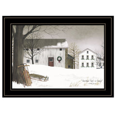 Christmas Time Is Coming 2 Black Framed Print Wall Art