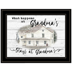 Stays At Grandmas Black Framed Print Wall Art