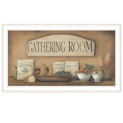 Gathering Room 1 White Framed Print Wall Art
