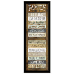Family Rules Shutter 4 Black Framed Print Wall Art
