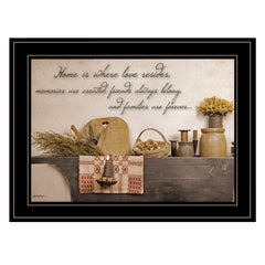 Home Is Where Love Resides 2 Black Framed Print Wall Art