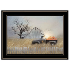 Fall Pumpkin Harvest 3 Black Framed Print Wall Art