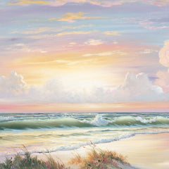 Golden Sunset On Crystal Cove 3 White Framed Print Wall Art