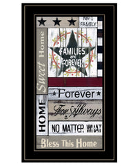 Families Are Forever 4 Black Framed Print Wall Art