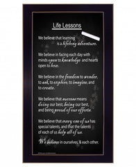Life Lessons 5 Black Framed Print Wall Art