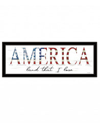 America Land That I Love 2 Black Framed Print Wall Art