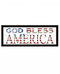 God Bless America 6 Black Framed Print Wall Art