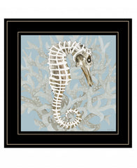 Coral Seahorse I 3 Black Framed Print Wall Art
