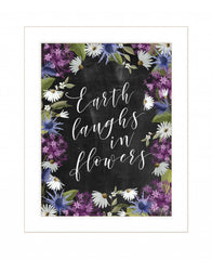 Earth Laughs In Flowers 3 White Framed Print Wall Art