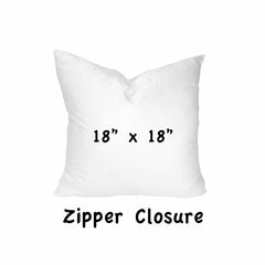 18" X 18" Blue And White Zippered Ikat Throw Indoor Outdoor Pillow Cover